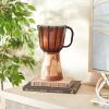 image:imageDeco 79 Wood Drum Handmade Decorative Sculpture Djembe Home Decor Statue with Rope Accents Accent Figurine 7 x 7 x 12 BrownBrown