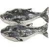 image:imageDeco 79 Wood Whale Decorative Sculpture Distressed Home Decor Statues Set of 2 Accent Figurines 13 11W CreamCream