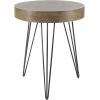 image:imageDeco 79 Wooden Side End Accent Table End Table with Black Metal Hairpin Legs Side Table 20 x 20 x 24 Brown