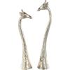 image:imageDeco 79 Aluminum Metal Giraffe Decorative Sculpture Home Decor Statues Set of 2 Accent Figurines 28 24H GoldSilver