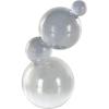 image:imageDeco 79 Glass Abstract Decorative Sculpture Stacked Orbs Home Decor Statue Accent Figurine 4 x 4 x 8 Clear