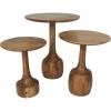 image:imageDeco 79 Mango Wood Handmade Side End Accent Table End Table with Elevated Bases Set of 3 Side Table 24 20 18 H Brown