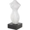 image:imageDeco 79 Marble Woman Decorative Sculpture Abstract Female Form Home Decor Statue with Black Block Base Accent Figurine 4 x 4 x 11 WhiteWhite