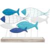 image:imageDeco 79 Metal Fish Decorative Sculpture Home Decor Statue Accent Figurine 22 x 6 x 15 Blue