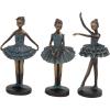 image:imageDeco 79 Polystone Dancer Decorative Sculpture Home Decor Statues set of 3 Accent Figurines 6 x 4 x 12 TealTeal