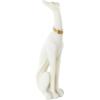 image:imageDeco 79 Polystone Dog Decorative Sculpture Sitting Home Decor Statue with Gold Collar Accent Figurine 5 x 7 x 17 Cream3 x 4 x 15