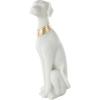 image:imageDeco 79 Polystone Dog Decorative Sculpture Sitting Home Decor Statue with Gold Collar Accent Figurine 5 x 7 x 17 Cream5 x 7 x 17