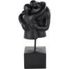 image:imageDeco 79 Polystone People Decorative Sculpture Hugging Home Decor Statue with Black Speckles Accent Figurine 10 x 9 x 15 WhiteBlack