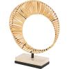 image:imageDeco 79 Rattan Abstract Handmade Decorative Sculpture Mobius Strip Inspired Home Decor Statue with White Marble Base Accent Figurine 13 x 3 x 15 BrownBrown