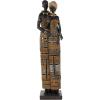 image:imageDeco 79 Resin Family Decorative Sculpture Tall African Home Decor Statue with Gold Jewels Accent Figurine 9 x 6 x 31 BlackBlack