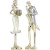 image:imageDeco 79 Resin Musician Decorative Sculpture Home Decor Statues with Accordion and Saxophone Set of 2 Accent Figurines 4 W 14 H Gold4W  14H