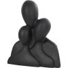 image:imageDeco 79 Resin People Decorative Sculpture Abstract Home Decor Statues with Tucked Sitting Position Set of 2 Accent Figurines 8 7 H WhiteBlack