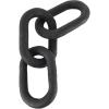 image:imageDeco 79 Wood Chain Decorative Sculpture 5 Link Home Decor Statue with Natural Wood Grain Accent Figurine 25 x 7 x 3 WhiteBlack