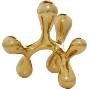 image:imageCosmoLiving by Cosmopolitan Aluminum Metal Abstract Decorative Sculpture Home Decor Statue Accent Figurine 11 x 11 x 12 GoldGold