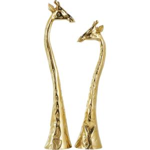 image:imageDeco 79 Aluminum Metal Giraffe Decorative Sculpture Home Decor Statues Set of 2 Accent Figurines 28 24H GoldGold