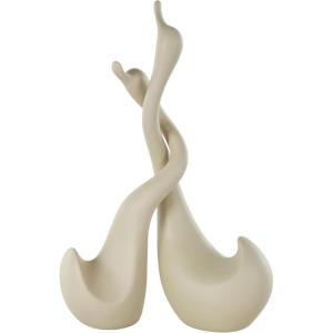 image:imageDeco 79 Ceramic Swan Decorative Sculpture Intertwined Home Decor Statues Set of 2 Accent Figurines 17 14 H BeigeBeige