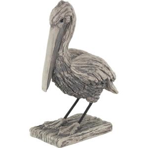image:imageDeco 79 Polystone Bird Decorative Sculpture Textured Home Decor Statue Accent Figurine 6 x 10 x 19 GrayGray