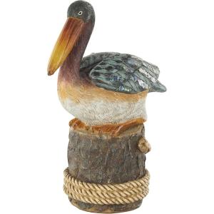 image:imageDeco 79 Polystone Bird Decorative Sculpture Textured Home Decor Statue Accent Figurine 6 x 10 x 19 GrayTeal