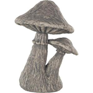image:imageDeco 79 Polystone Mushroom Decorative Sculpture Textured Home Decor Statue Accent Figurine 9 x 9 x 14 Gray