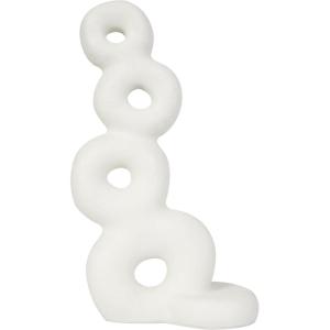 image:imageDeco 79 Resin Abstract Decorative Sculpture Stacked Circle Ring Home Decor Statue Accent Figurine 11 x 5 x 18 WhiteCONVENIENTLY SIZED