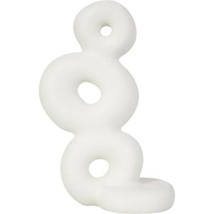 image:imageDeco 79 Resin Abstract Decorative Sculpture Stacked Circle Ring Home Decor Statue Accent Figurine 11 x 5 x 18 WhiteSMALL SIZE