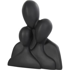 image:imageDeco 79 Resin People Decorative Sculpture Abstract Home Decor Statues with Tucked Sitting Position Set of 2 Accent Figurines 8 7 H WhiteBlack