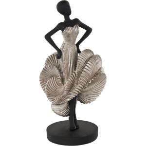 image:imageDeco 79 Resin Woman Decorative Sculpture Home Decor Statue with Ivory Attire Accent Figurine 7 x 7 x 18 Black6 x 6 x 14