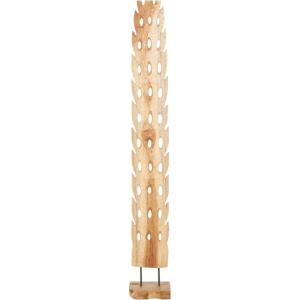 image:imageDeco 79 Teak Wood Abstract Handmade Decorative Sculpture Tall Floor Cutout Post Home Decor Statue with Live Edge Base Accent Figurine 7 x 6 x 49 Brown7 x 6 x 49
