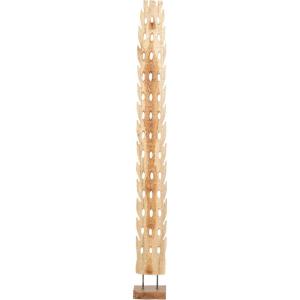 image:imageDeco 79 Teak Wood Abstract Handmade Decorative Sculpture Tall Floor Cutout Post Home Decor Statue with Live Edge Base Accent Figurine 7 x 6 x 49 Brown7 x 1 x 60