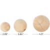image:imageDeco 79 Wood Handmade Decorative Orbs amp Vase Filler Decorative Balls with Varying Sizes Set of 3 Vase Filler 5 4 3 D Light Brown