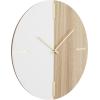 image:imageCosmoLiving by Cosmopolitan Wood Round Wall Clock with Marble Side 24 x 2 x 24 BrownBrown
