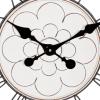 image:imageDeco 79 Wood Floral Decorative Wall Clock for Home with White Cutout Board Hanging Clock 32 x 2 x 32 BrownWhite