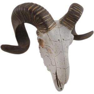 image:imageDeco 79 Polystone Sheep Home Wall Decor Skull Wall Sculpture Wall Art 14 x 5 x 12 White14L x 55W