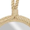 image:imageDeco 79 Jute Rope Room Wall Mirror Small Twisted Rope Entryway Mirror with Handle Wall Mounted Mirror 23 x 2 x 34 Brown
