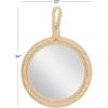 image:imageDeco 79 Jute Rope Room Wall Mirror Small Twisted Rope Entryway Mirror with Handle Wall Mounted Mirror 23 x 2 x 34 Brown