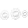 image:imageDeco 79 Wood Starburst Wall Mirror Set of 3 24 20 16H White