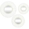 image:imageDeco 79 Wood Starburst Wall Mirror Set of 3 24 20 16H White