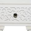 image:imageDeco 79 Mango Wood Scroll Side End Accent Table Intricately Carved Single Drawer End Table Side Table 16 x 13 x 24 WhiteWhite