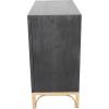 image:imageDeco 79 Wooden Geometric Room Cabinet 1 Shelf and 2 Doors Storage Cabinet Accent Cabinet 32 x 16 x 32 Black