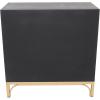 image:imageDeco 79 Wooden Geometric Room Cabinet 1 Shelf and 2 Doors Storage Cabinet Accent Cabinet 32 x 16 x 32 Black