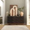 image:imageDeco 79 Wooden Geometric Room Cabinet 1 Shelf and 2 Doors Storage Cabinet Accent Cabinet 39 x 16 x 37 BrownAccent Cabinet 63 x 17 x 32