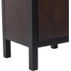 image:imageDeco 79 Wooden Room Cabinet 1 Drawer 1 Shelf and 1 Door Storage Cabinet Accent Cabinet 16 x 13 x 26 Dark Brown