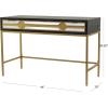 image:imageDeco 79 Wooden Room Cabinet 3 Drawer Storage Cabinet with Mirrored Front Accent Cabinet 32 x 16 x 32 GoldBlack