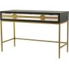 image:imageDeco 79 Wooden Room Cabinet 3 Drawer Storage Cabinet with Mirrored Front Accent Cabinet 32 x 16 x 32 GoldBlack