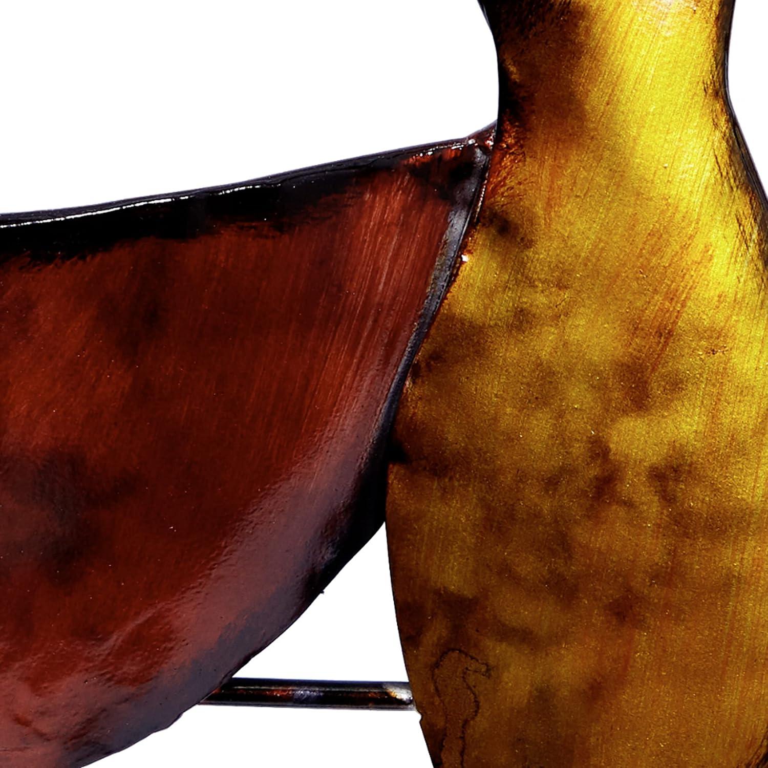 image:imageDeco 79 Metal Abstract Home Wall Decor Wall Sculpture with Vase Details Wall Art 24 x 22 x 1 Multi Colored