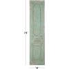 image:imageDeco 79 Wood Scroll Home Wall Decor Antique Door Wall Sculpture Wall Art 18 x 1 x 78 Green