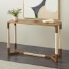image:imageDeco 79 Wooden Console Table with Rope Wrapped Frame 47 x 16 x 31 BrownBrown