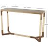 image:imageDeco 79 Wooden Console Table with Rope Wrapped Frame 47 x 16 x 31 BrownBrown