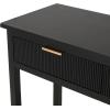 image:imageDeco 79 Wooden Handmade Living Room Console Table 3 Drawers Table with Gold Handles Entryway Table 47 x 13 x 32 Black