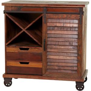 image:imageDeco 79 Metal Room Cabinet 3 Shelves and 2 Doors Storage Cabinet with 4 Wheels Accent Cabinet 60 x 19 x 37 BlackBrown